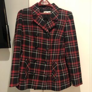 CAbi Manhattan Tartan Plaid Blazer